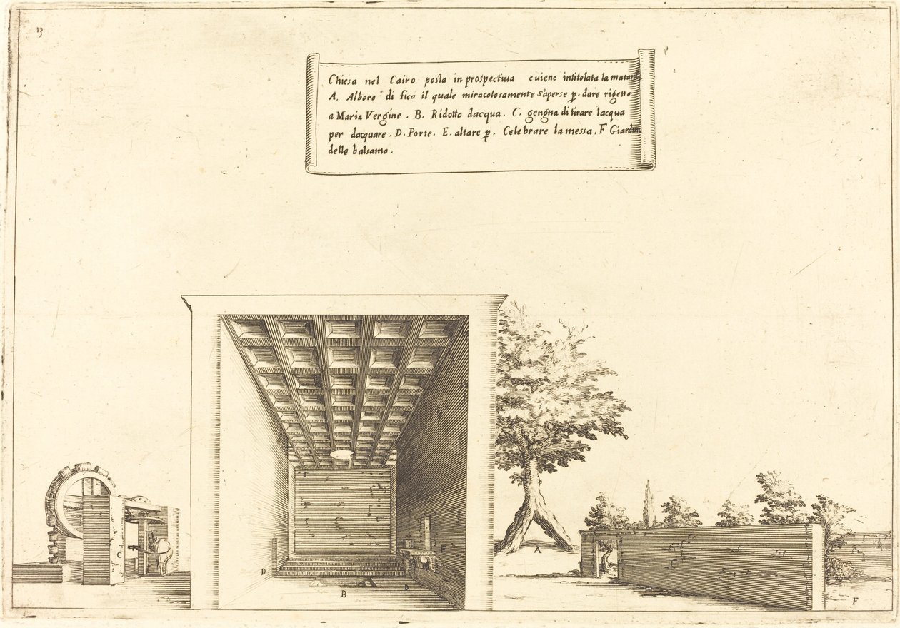 Kirke i Kairo af Jacques Callot