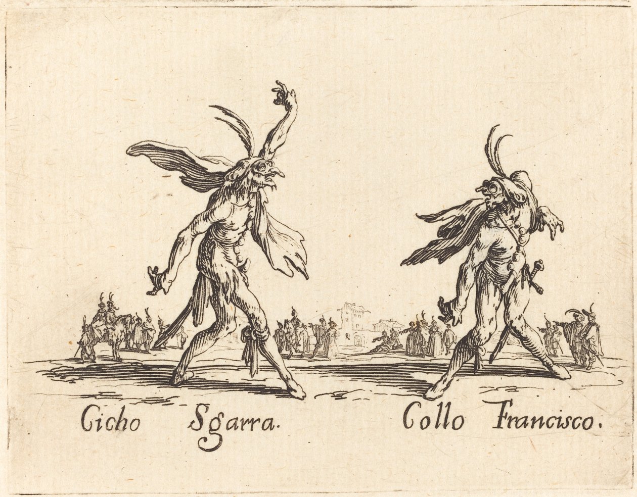 Cicho Sgarra og Collo Francisco af Jacques Callot