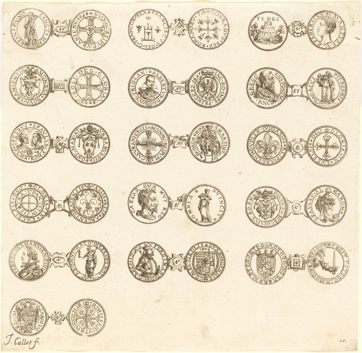 Mønter [plade 10] af Jacques Callot