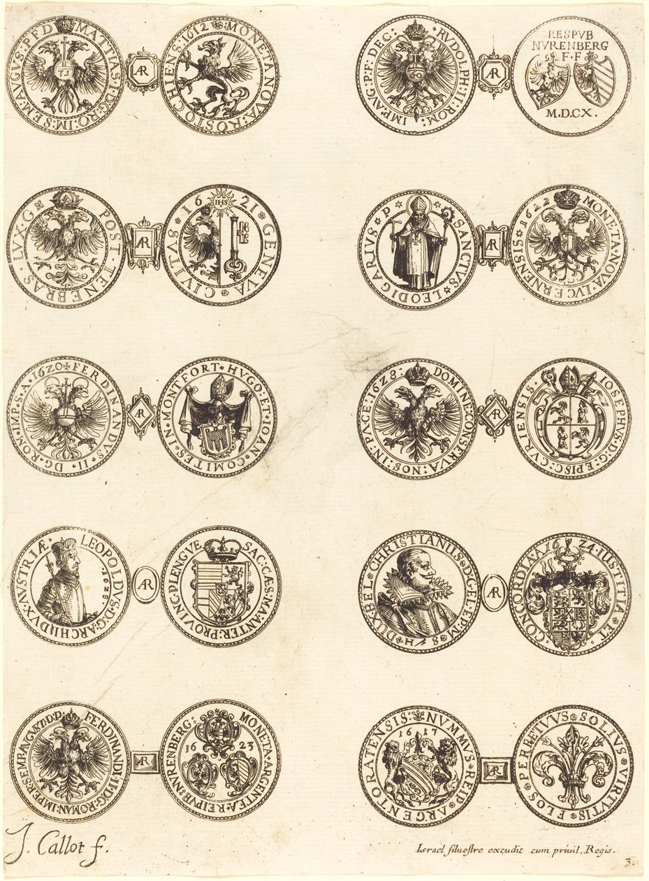 Mønter [plade 3] af Jacques Callot