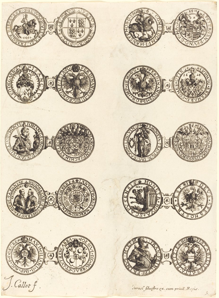 Mønter [plade 5] af Jacques Callot