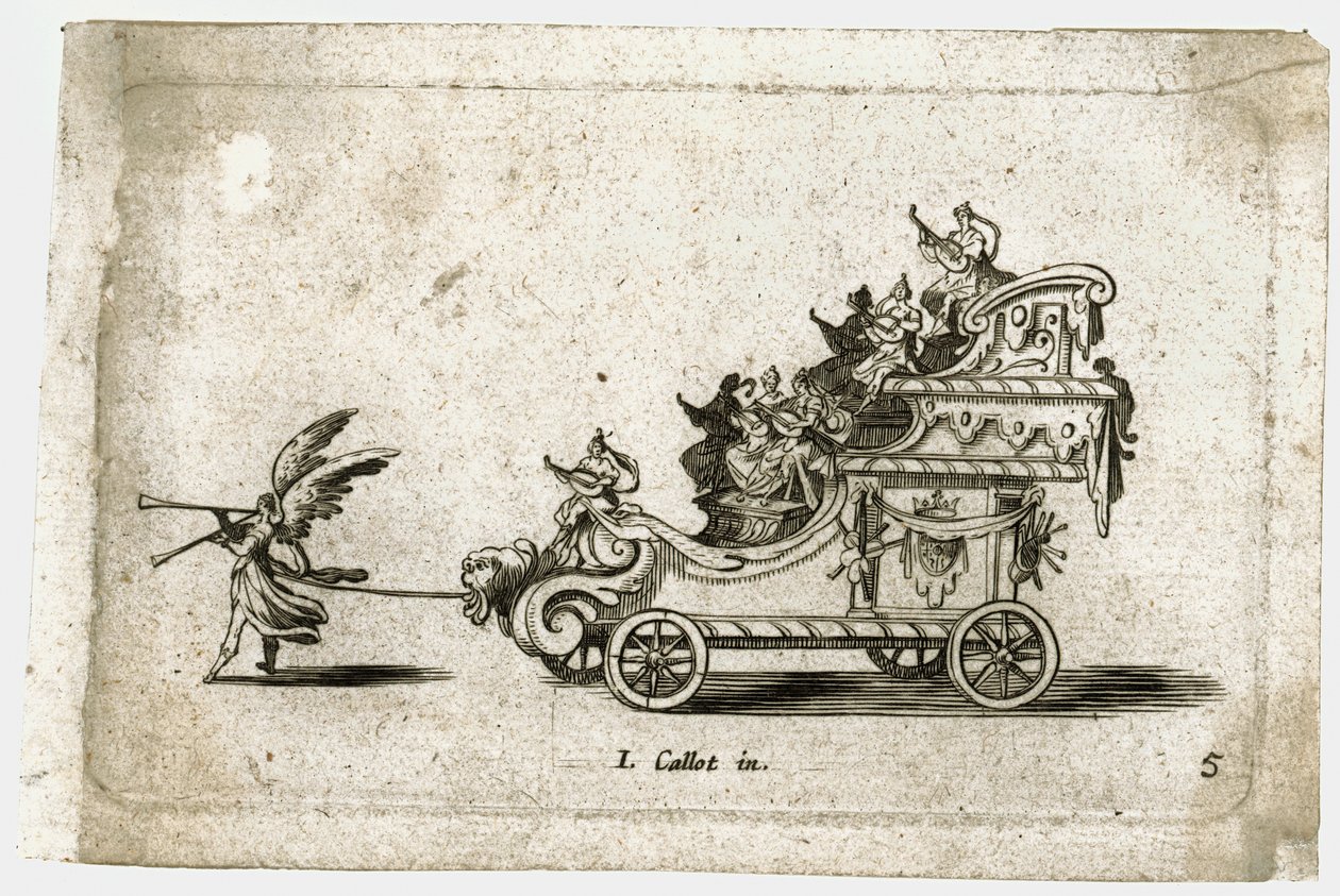 Combat a la barriere: en stridsvogn ... (kobberstik) af Jacques Callot