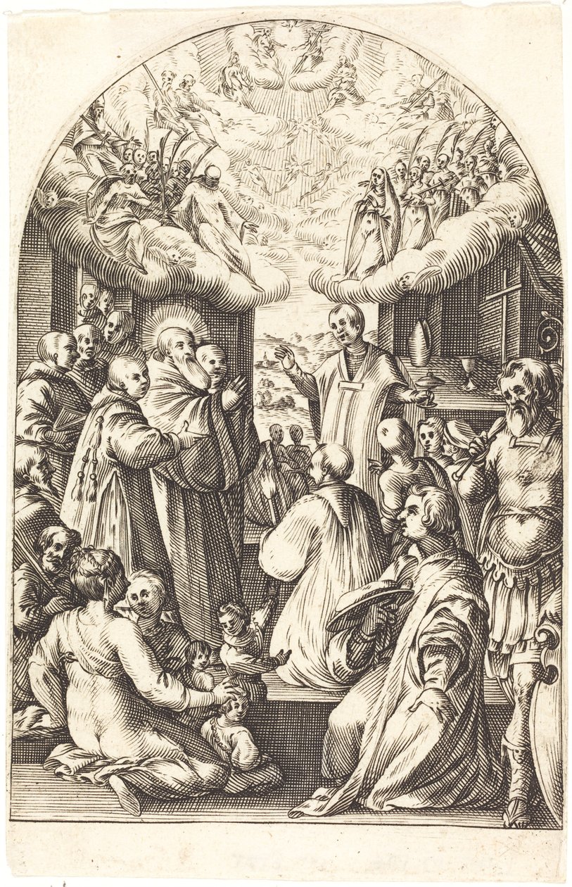 Sankt Benedikts død af Jacques Callot
