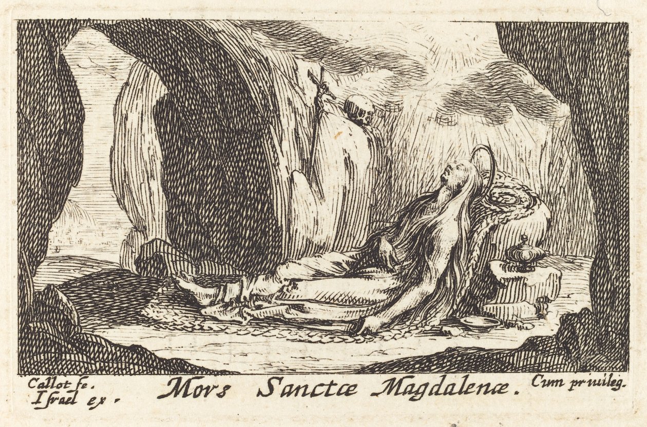 Magdalenes død. af Jacques Callot