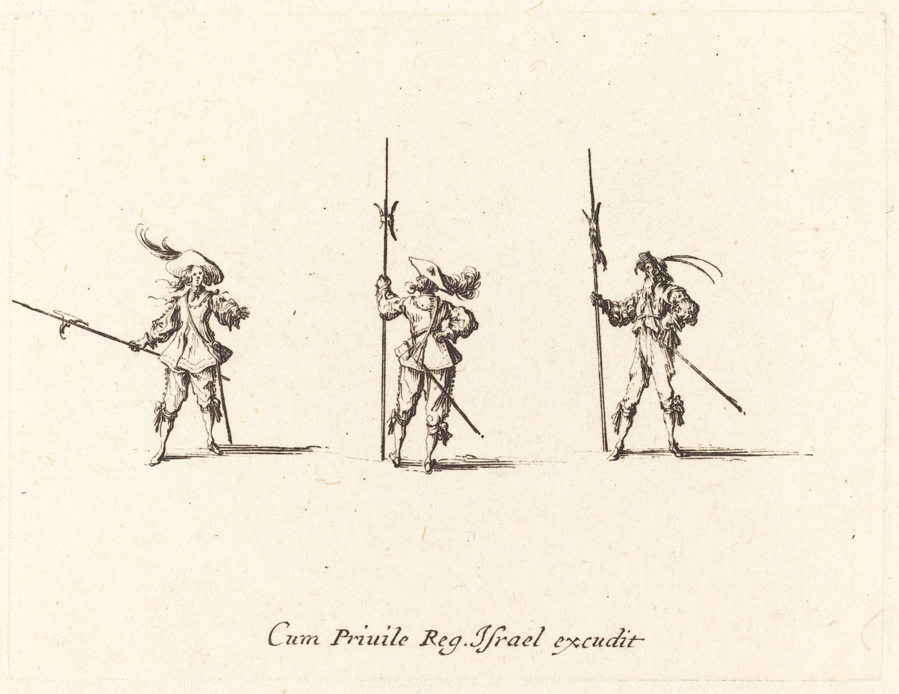 Bor med hellebarder af Jacques Callot