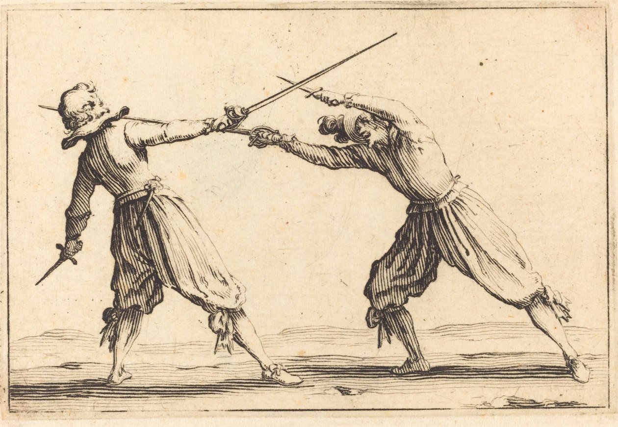 Duel med sværd og dolke af Jacques Callot