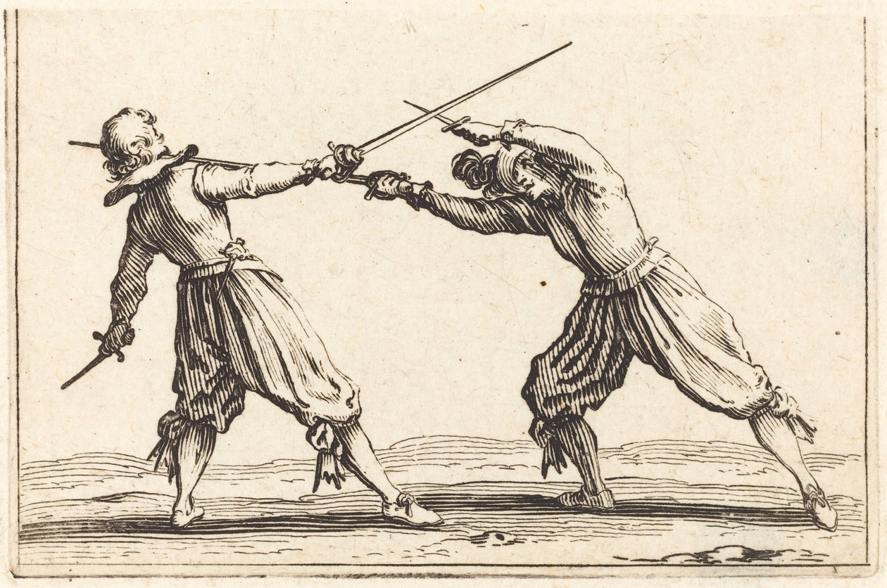 Duel med sværd og dolke af Jacques Callot
