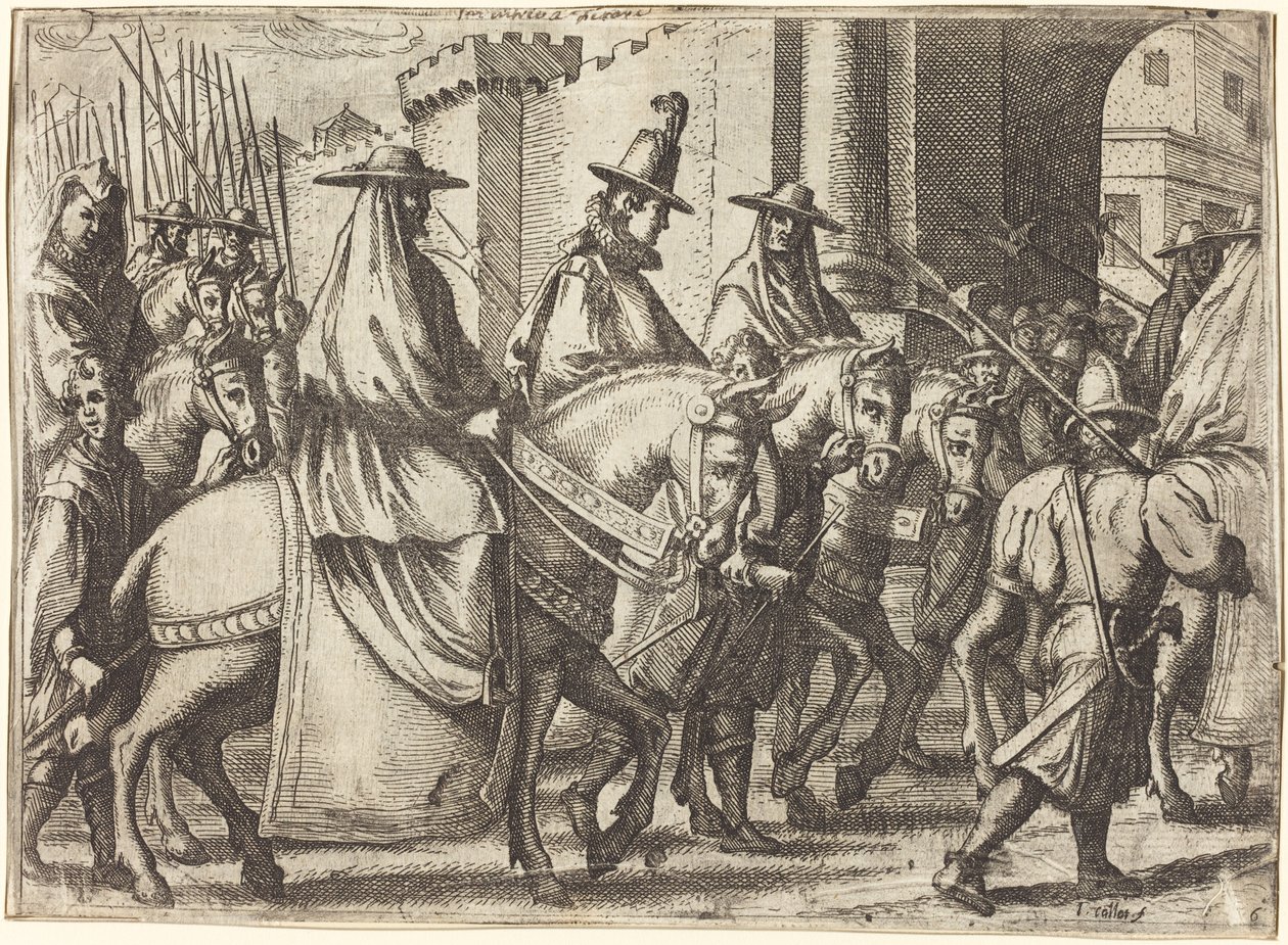 Entry in Ferrara [recto] af Jacques Callot