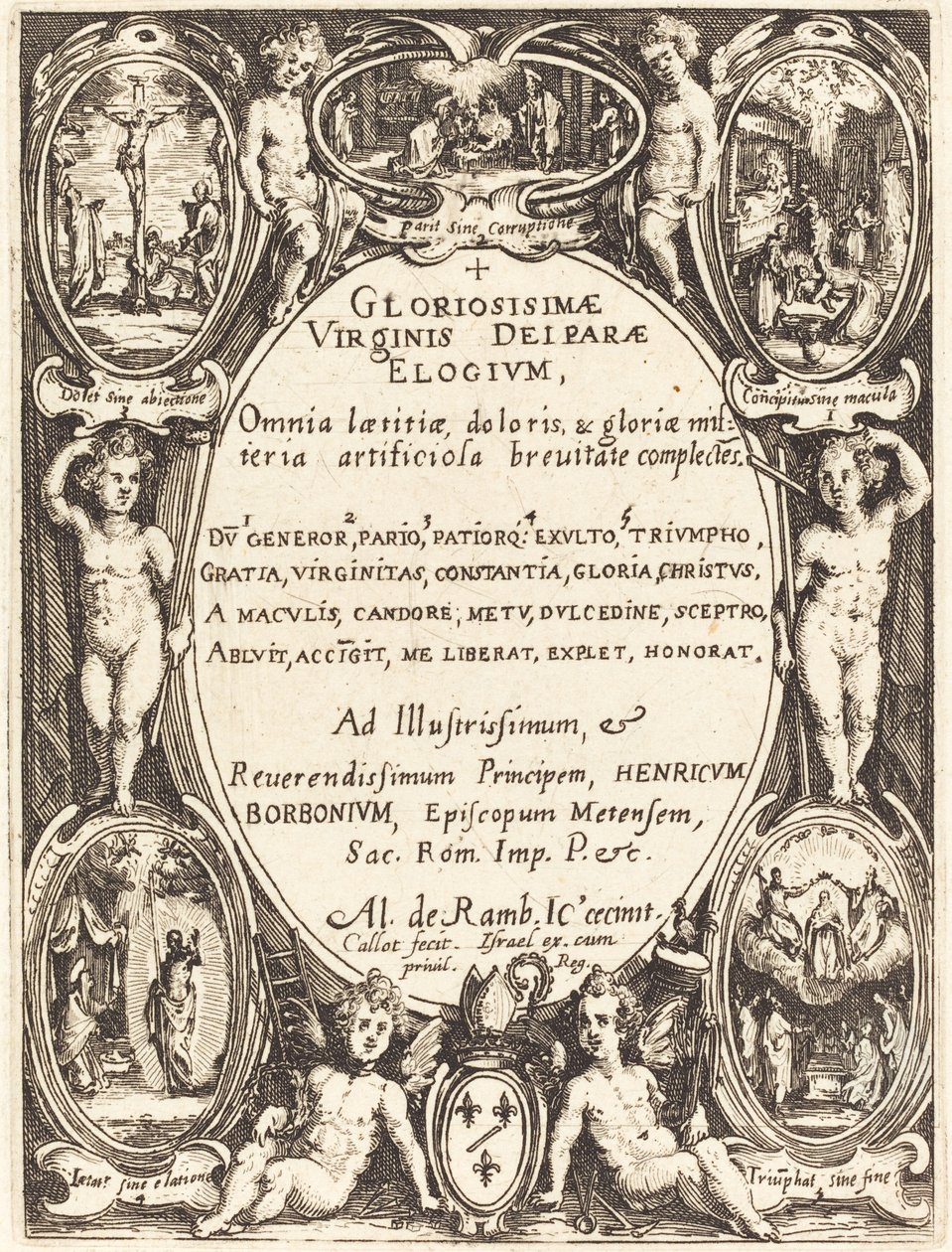 Frontispice til "Gloriosissimae" af Jacques Callot