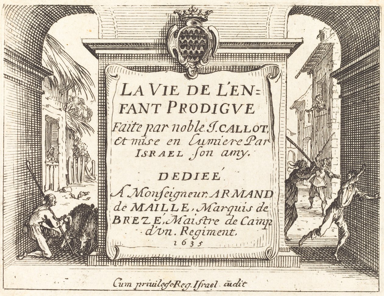 Frontispice til "The Prodigal Son" af Jacques Callot
