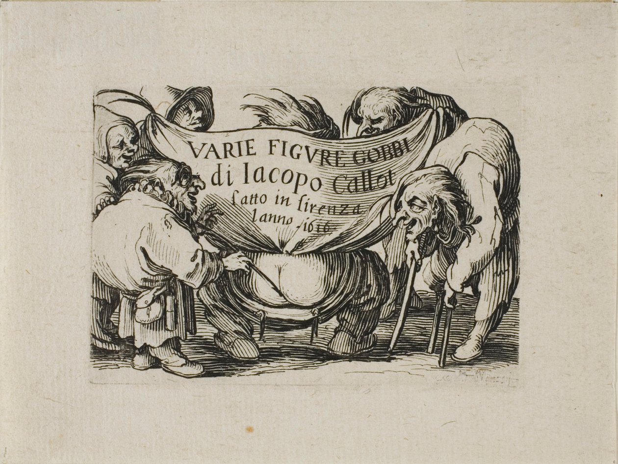 Frontispice, fra Varie Figure Gobbi af Jacques Callot