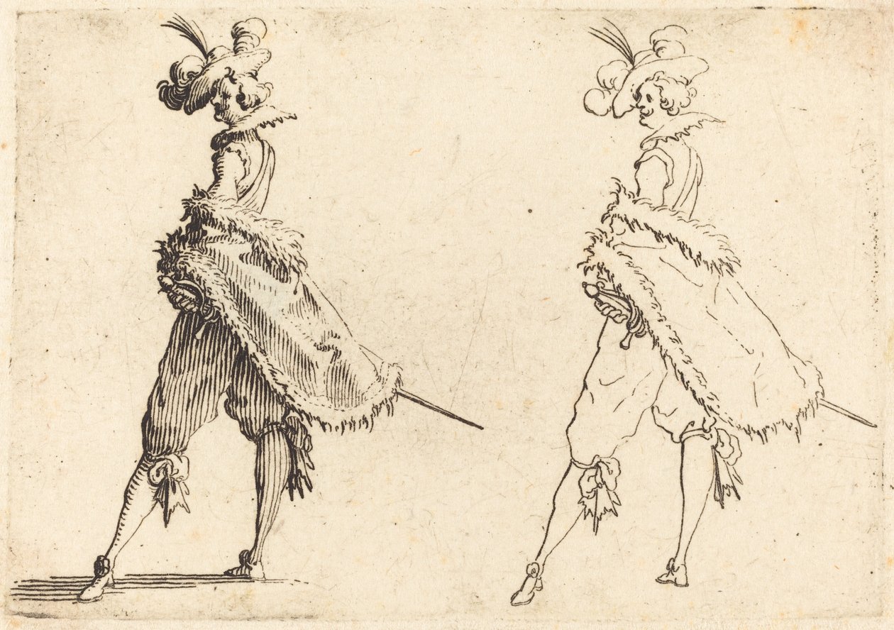 Herre set fra siden af Jacques Callot
