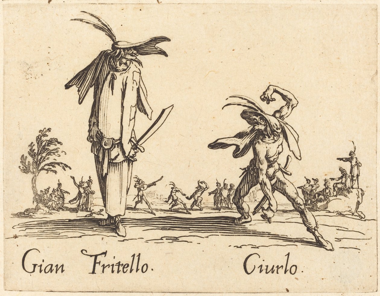 Gian Fritello og Ciurlo af Jacques Callot
