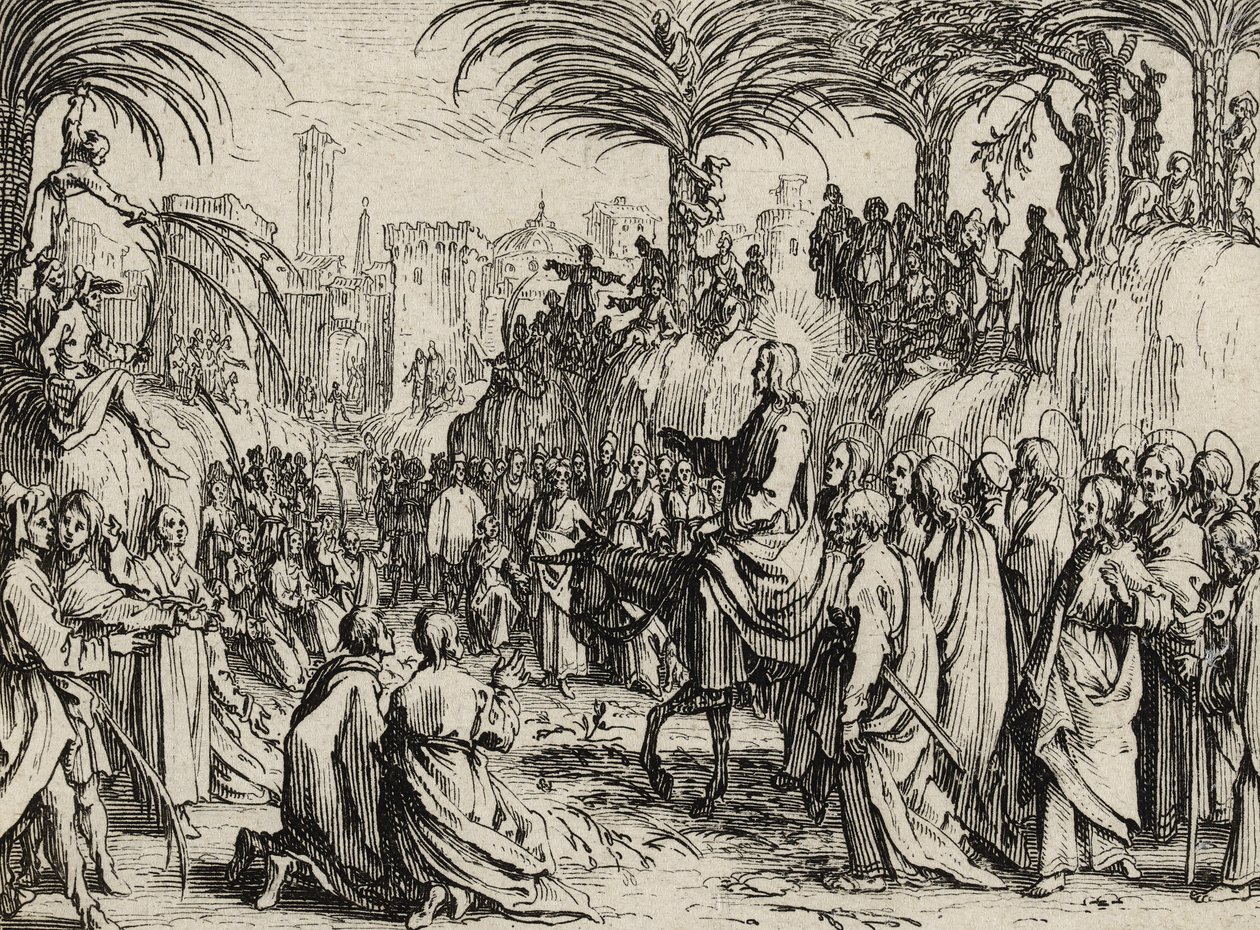 Jesus træder ind i Jerusalem, 1635 af Jacques Callot