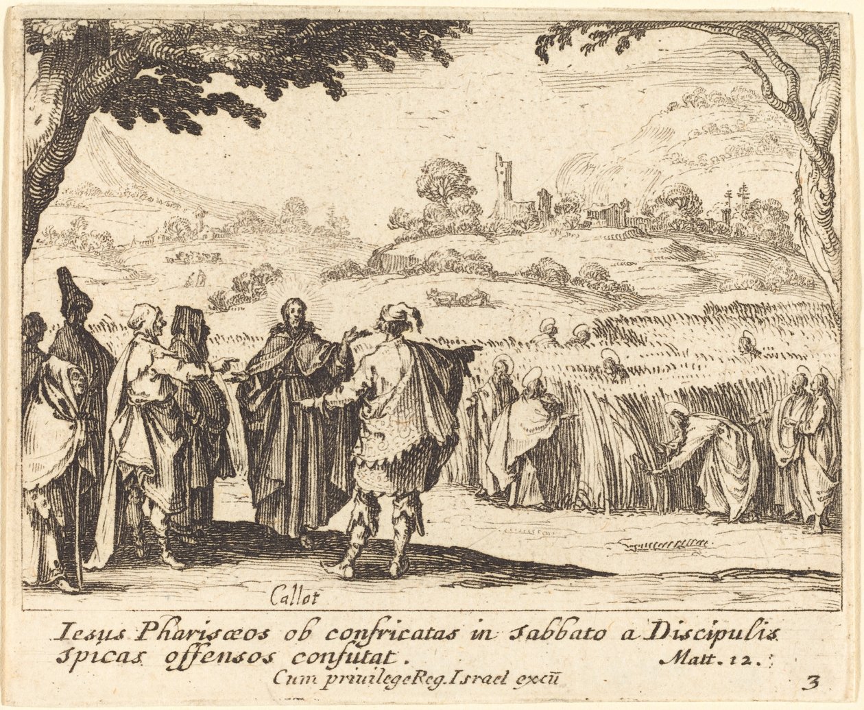 Jesus med farisæerne af Jacques Callot