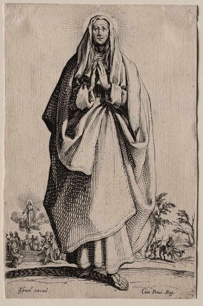 Den velsignede jomfru. af Jacques Callot