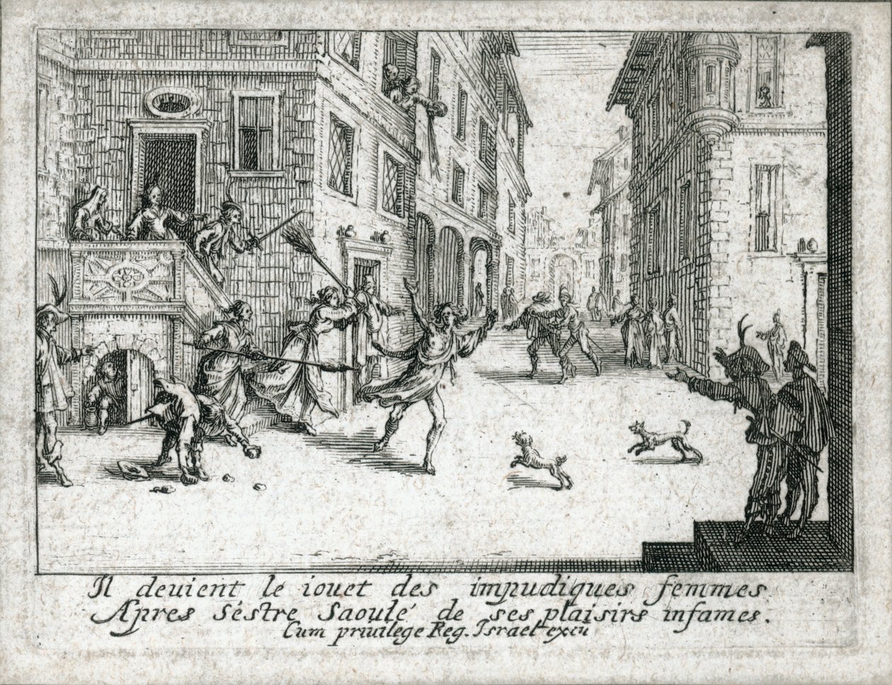 Den fortabte søns liv ... (kobberstik) af Jacques Callot