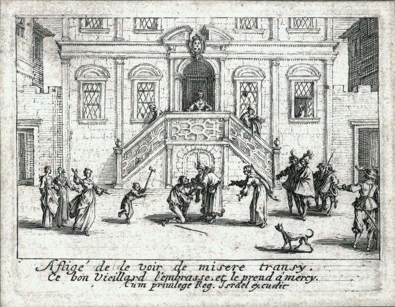 Den fortabte søns liv ... (kobberstik) af Jacques Callot