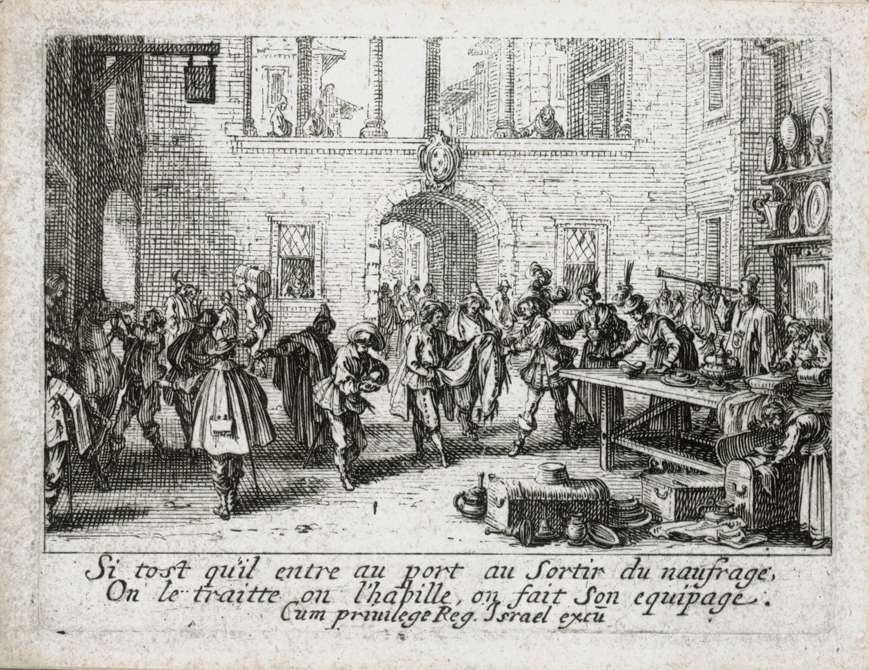 Den fortabte søns liv ... (kobberstik) af Jacques Callot