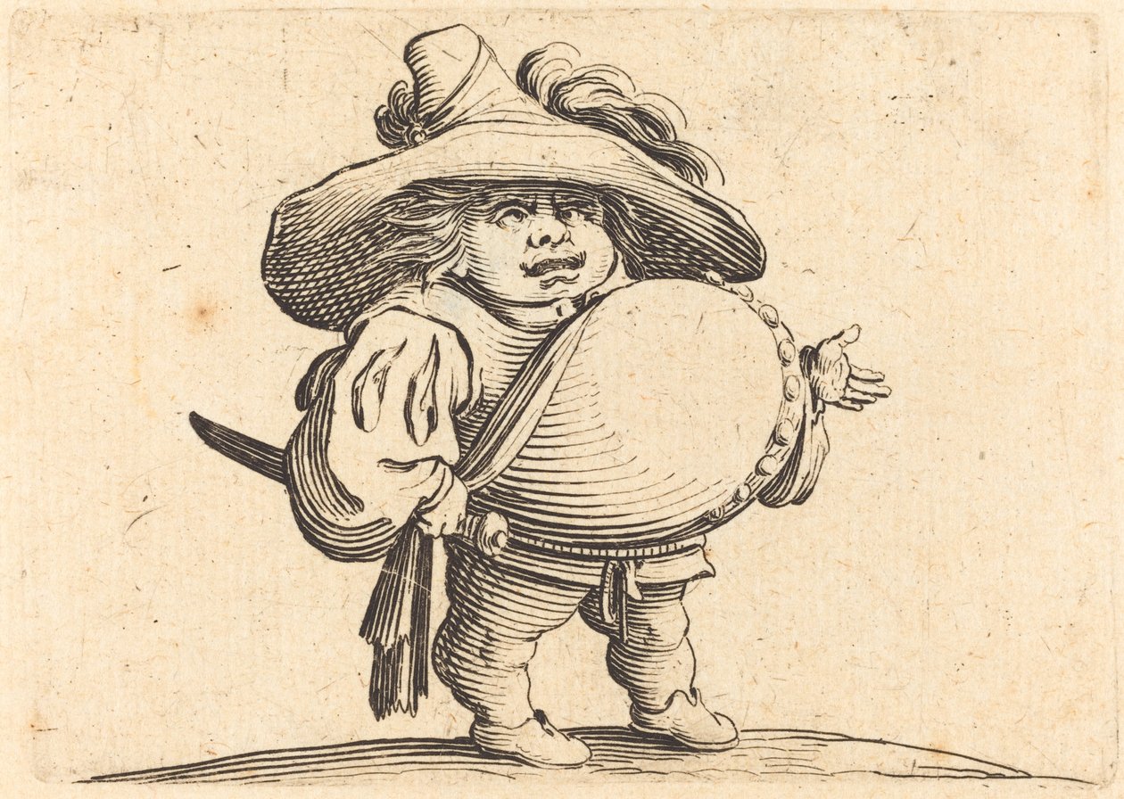 Mand med stor mave af Jacques Callot
