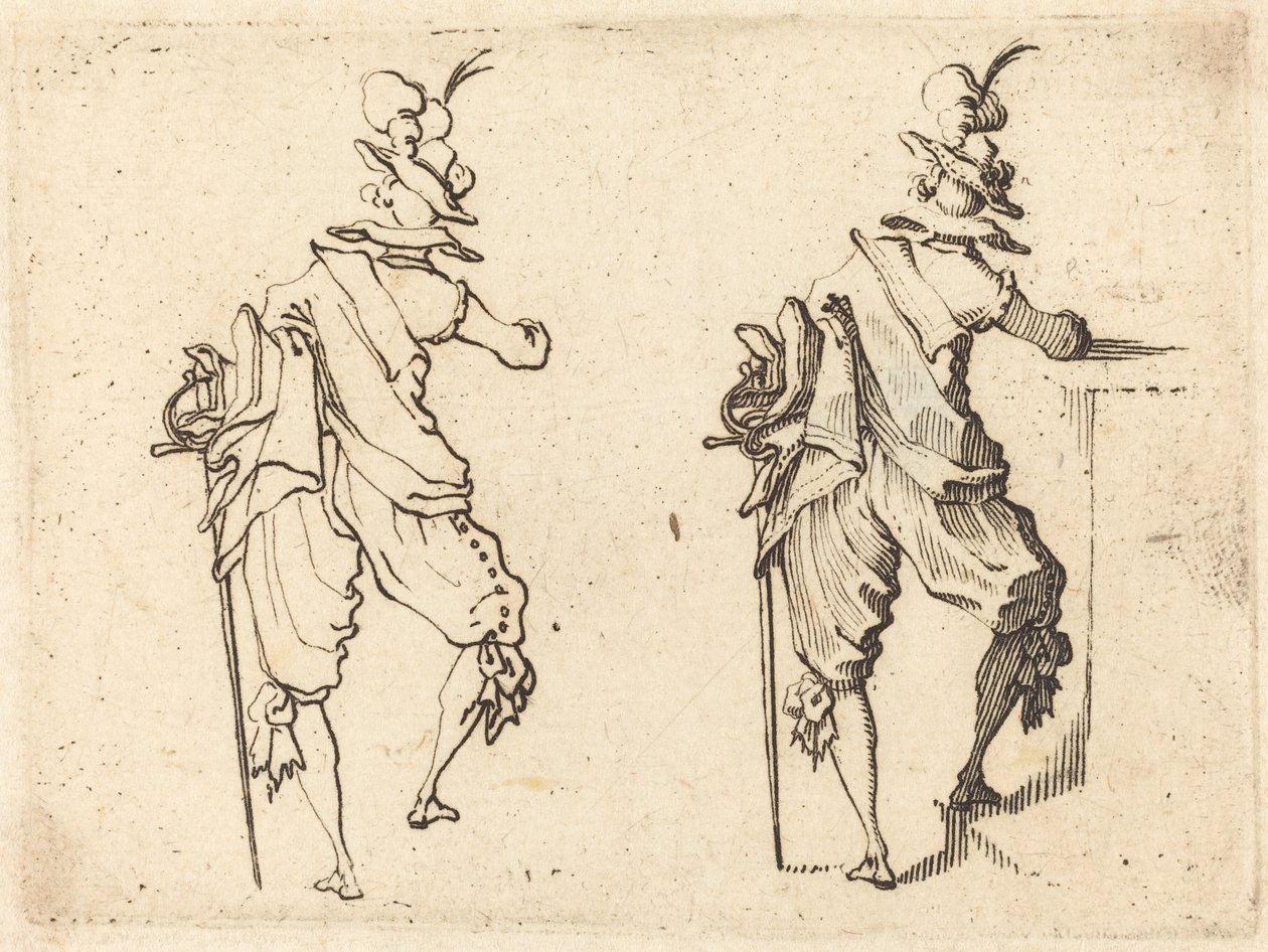 Mand med sværd af Jacques Callot