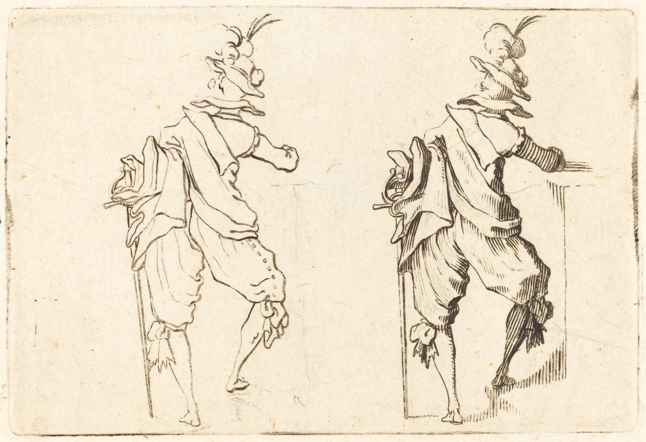 Mand med sværd, ca. 1622. af Jacques Callot
