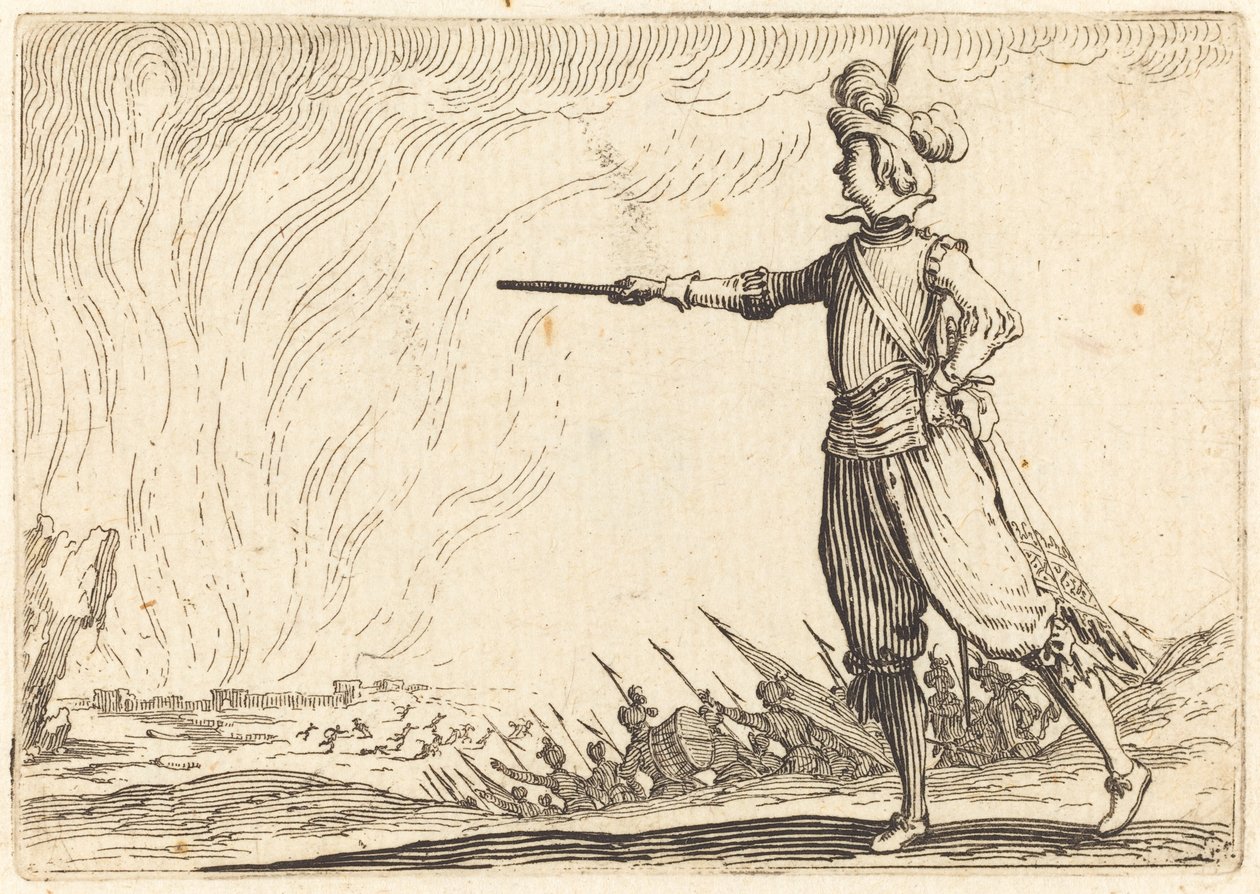 Militærchef til fods af Jacques Callot