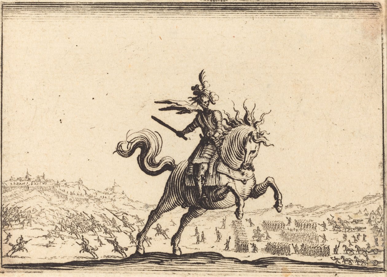 Militærchef til hest af Jacques Callot