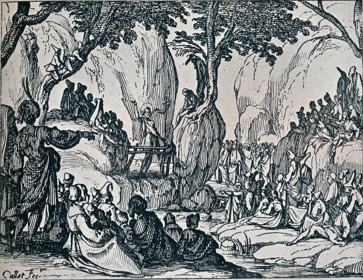 nr. III. -St. John Preaching, 1635, 1924 af Jacques Callot