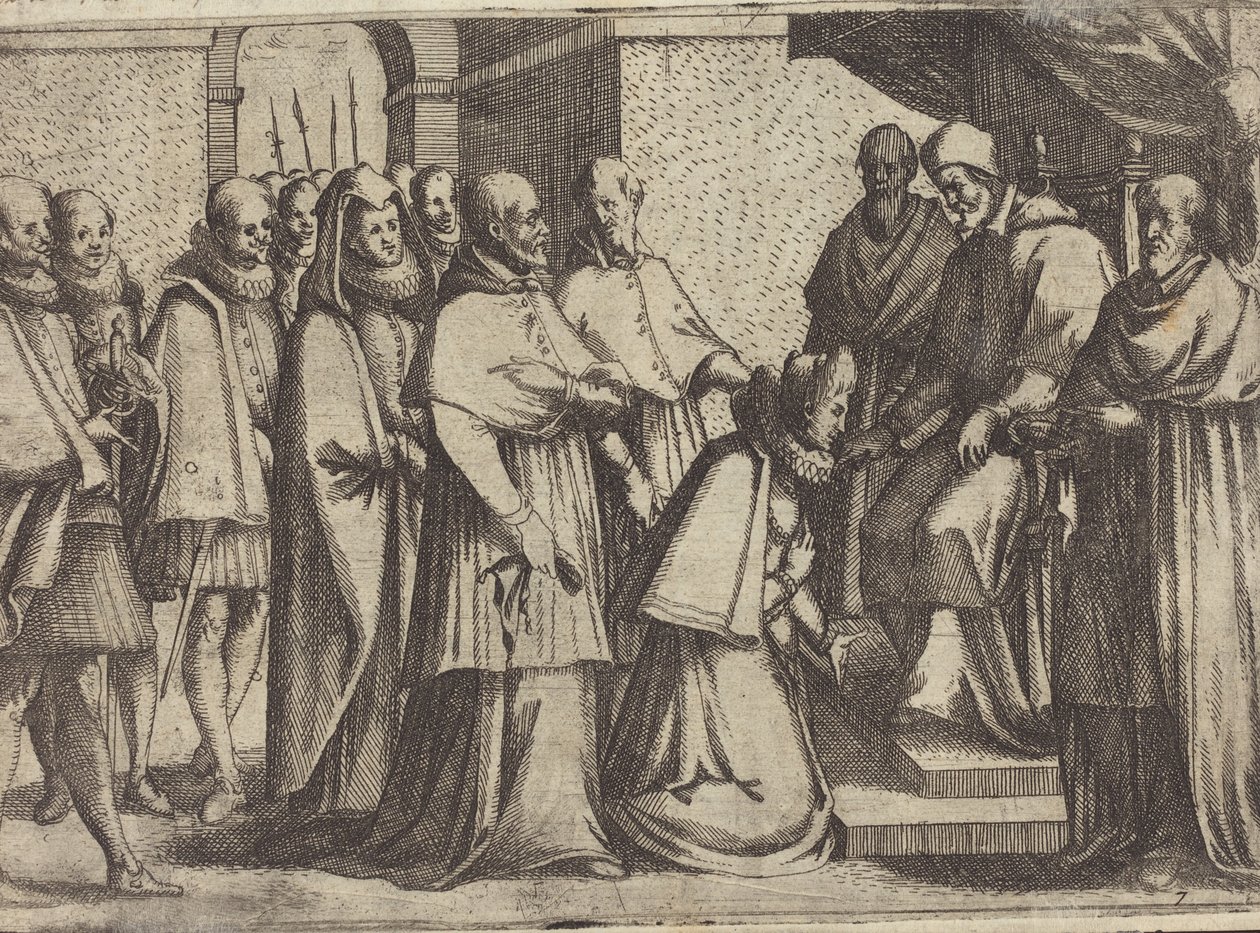 Pavelig audiens [verso], 1612. af Jacques Callot