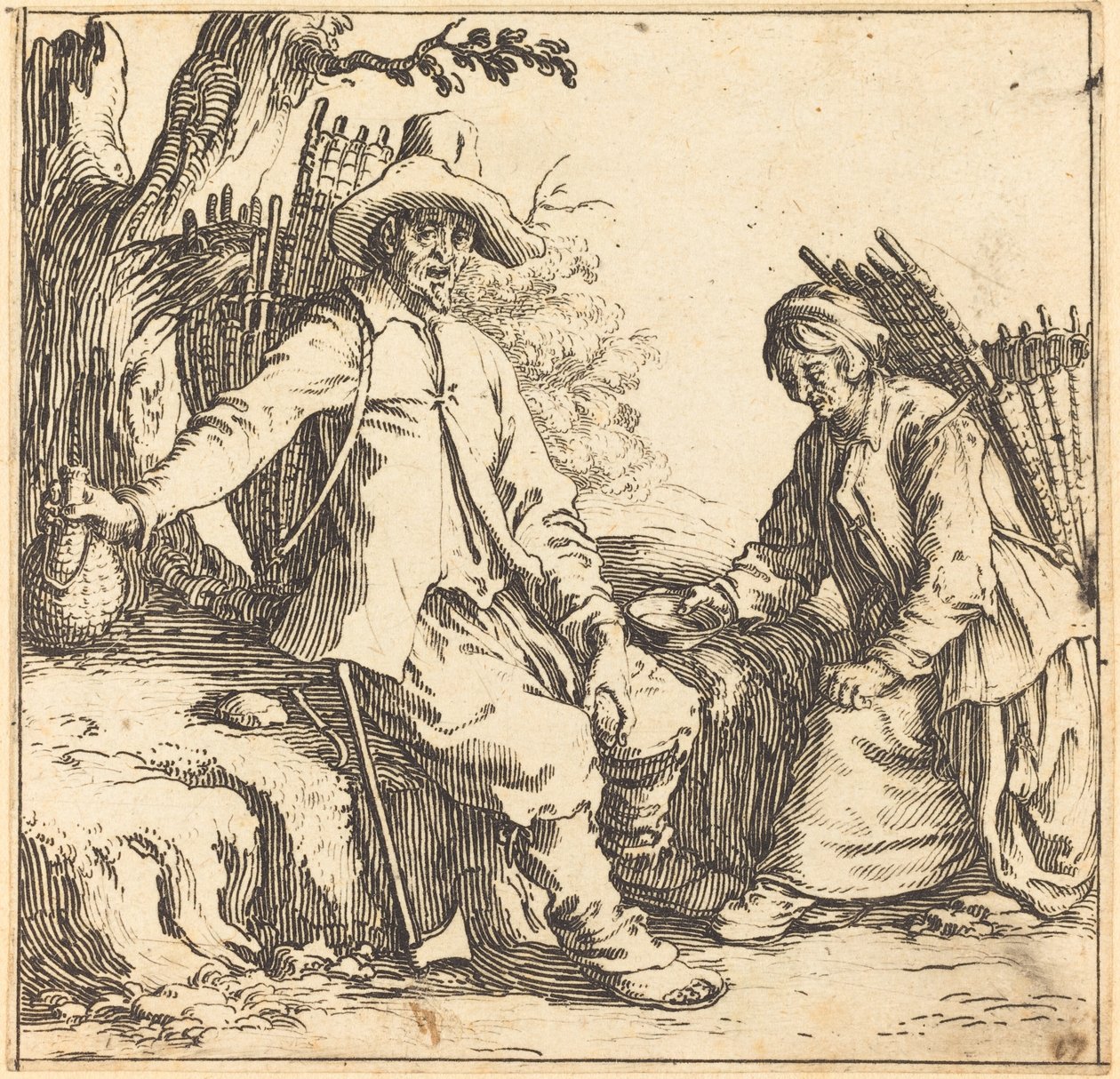 Bondepar i Hvile af Jacques Callot