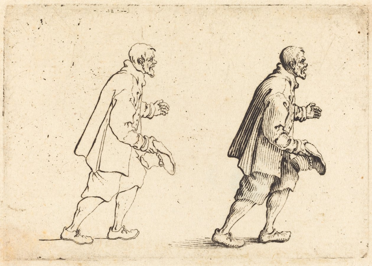 Bonde med Hat i Haand, ca. 1617. af Jacques Callot