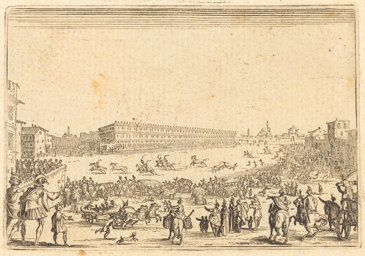 Piazza ved Porta al Prato af Jacques Callot