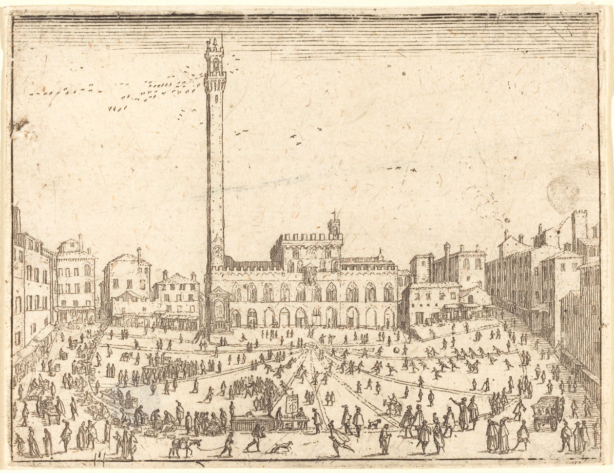 Public Square, Siena. af Jacques Callot