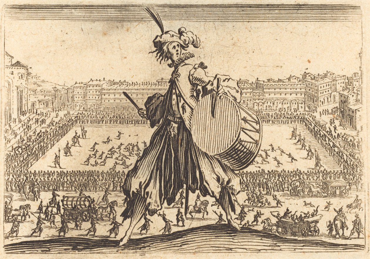 Piazza Santa Croce, Firenze, ca. 1622. af Jacques Callot