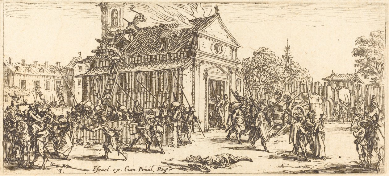 At plyndre et kloster af Jacques Callot