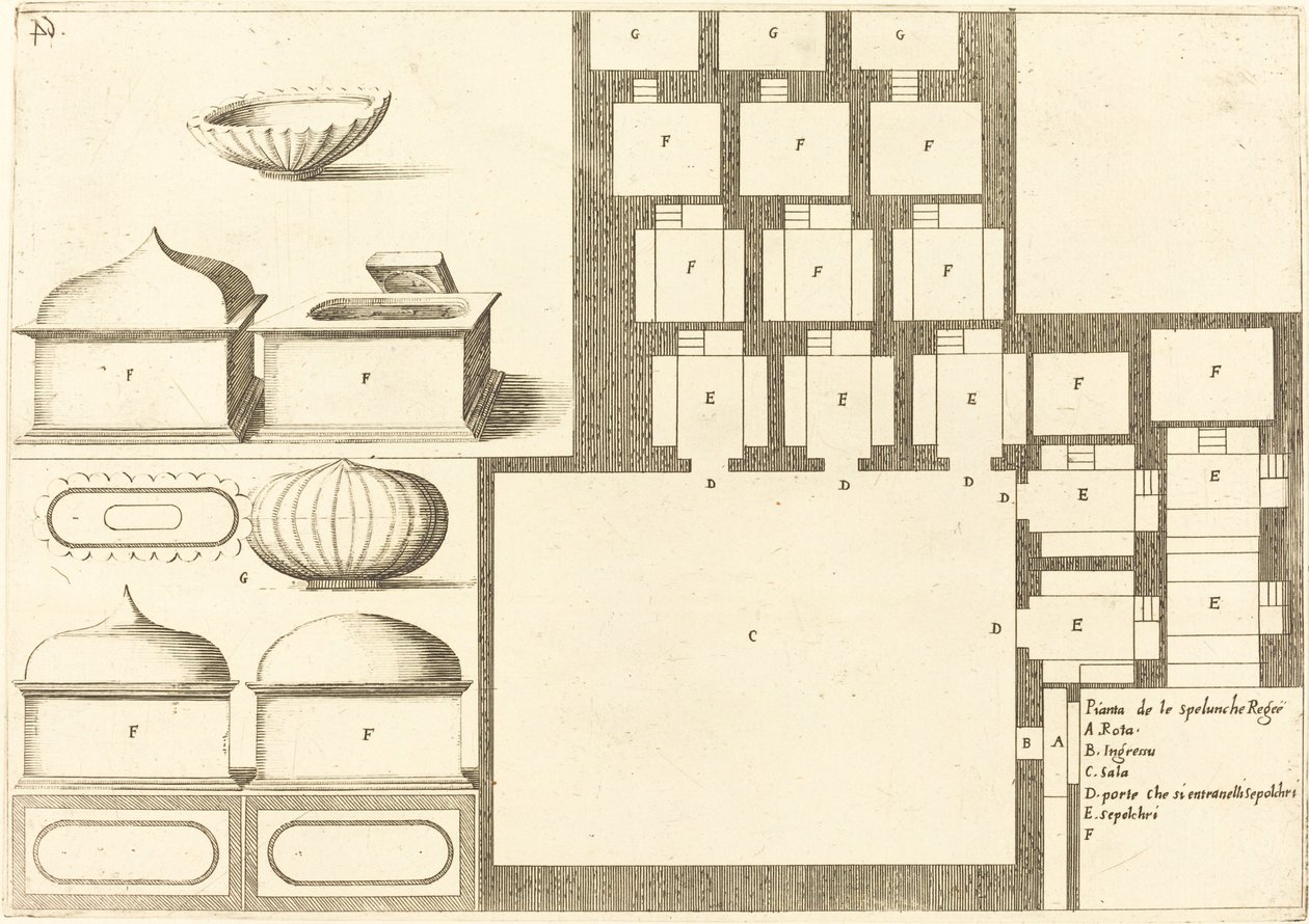 Plan af Spelunche Reggae af Jacques Callot