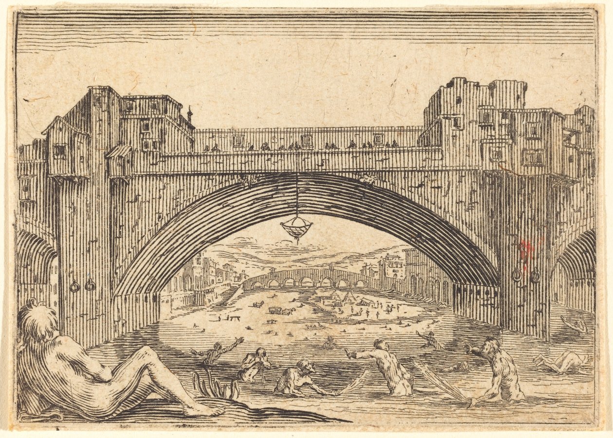 Ponte Vecchio, Firenze af Jacques Callot