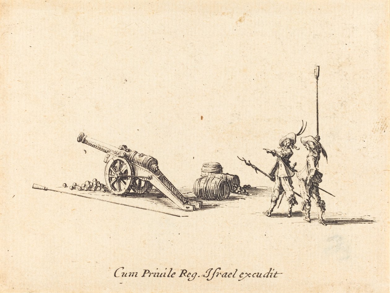 Forbereder sig på at affyre kanonen af Jacques Callot
