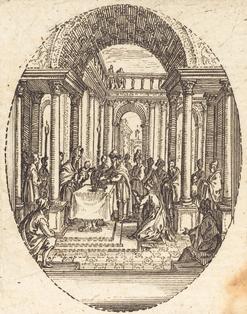 Præsentation i templet af Jacques Callot