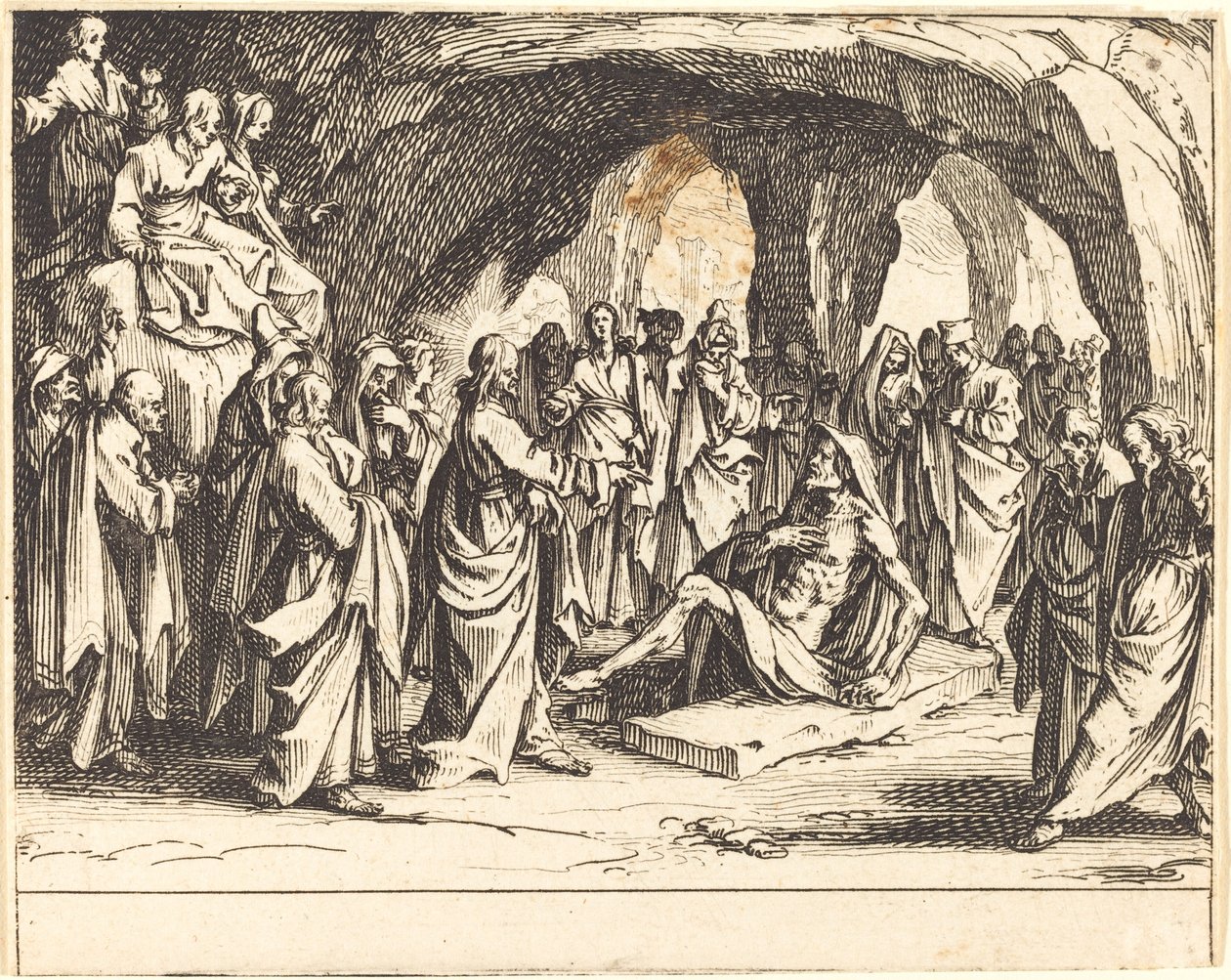 Opdragelse af Lazarus af Jacques Callot
