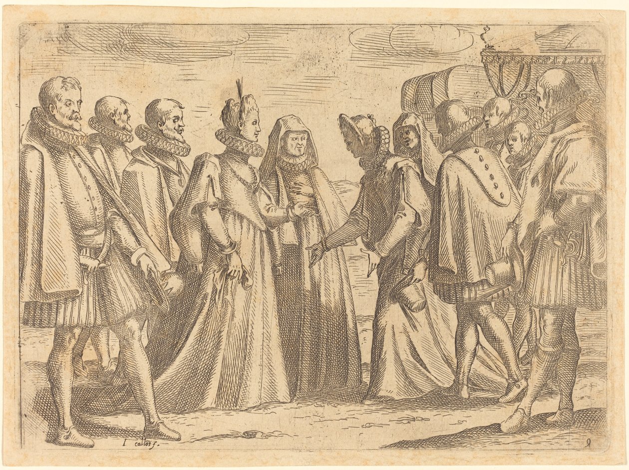 Reception i Mantua af Jacques Callot