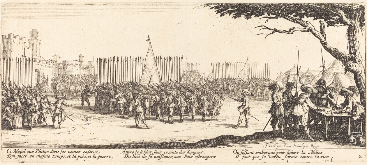Rekruttering af tropper af Jacques Callot