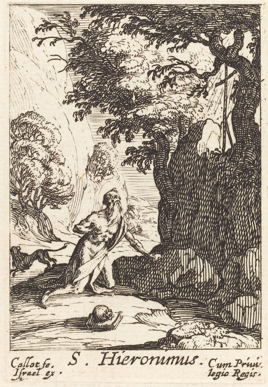 Sankt Jerome. af Jacques Callot