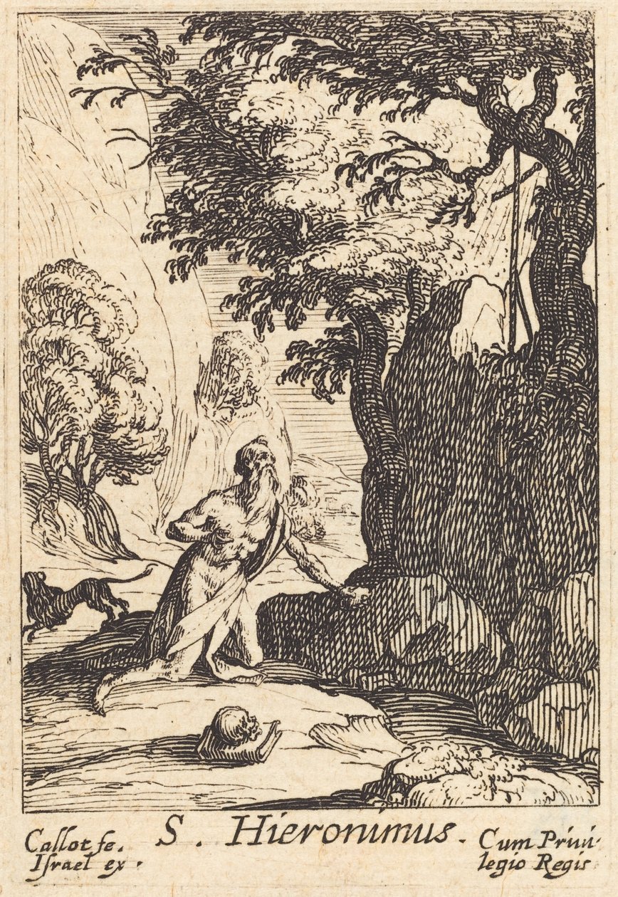 Sankt Jerome. af Jacques Callot