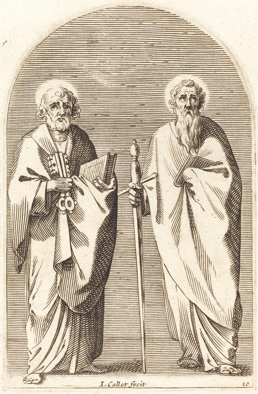 De hellige Peter og Paulus af Jacques Callot