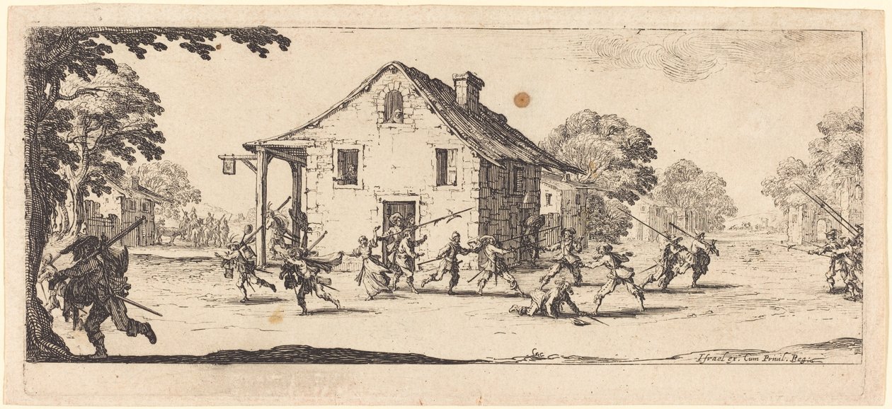 Scene for plyndring af Jacques Callot