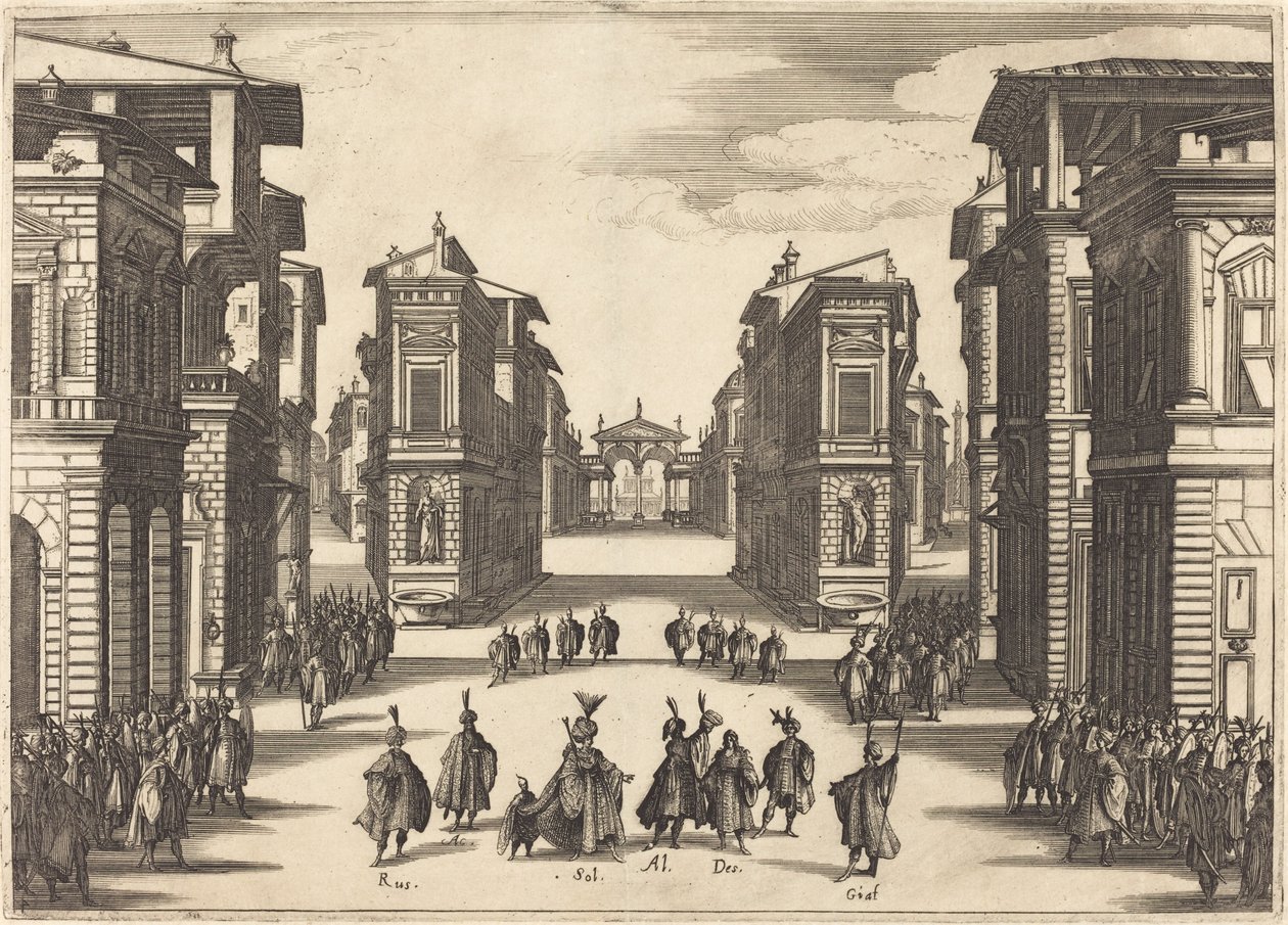 Solimano, Act IV, 1620. af Jacques Callot