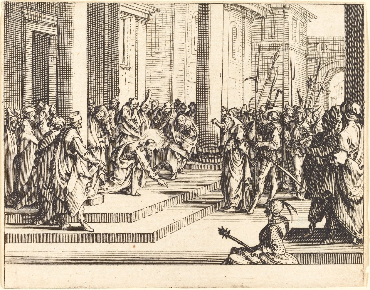 Jesu stening, 1635. af Jacques Callot