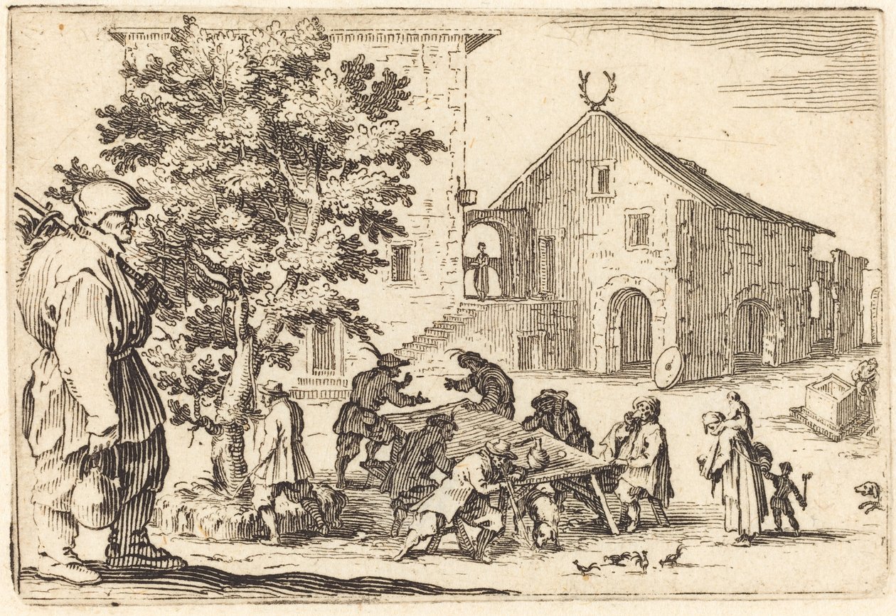 Værtshus, ca. 1622. af Jacques Callot